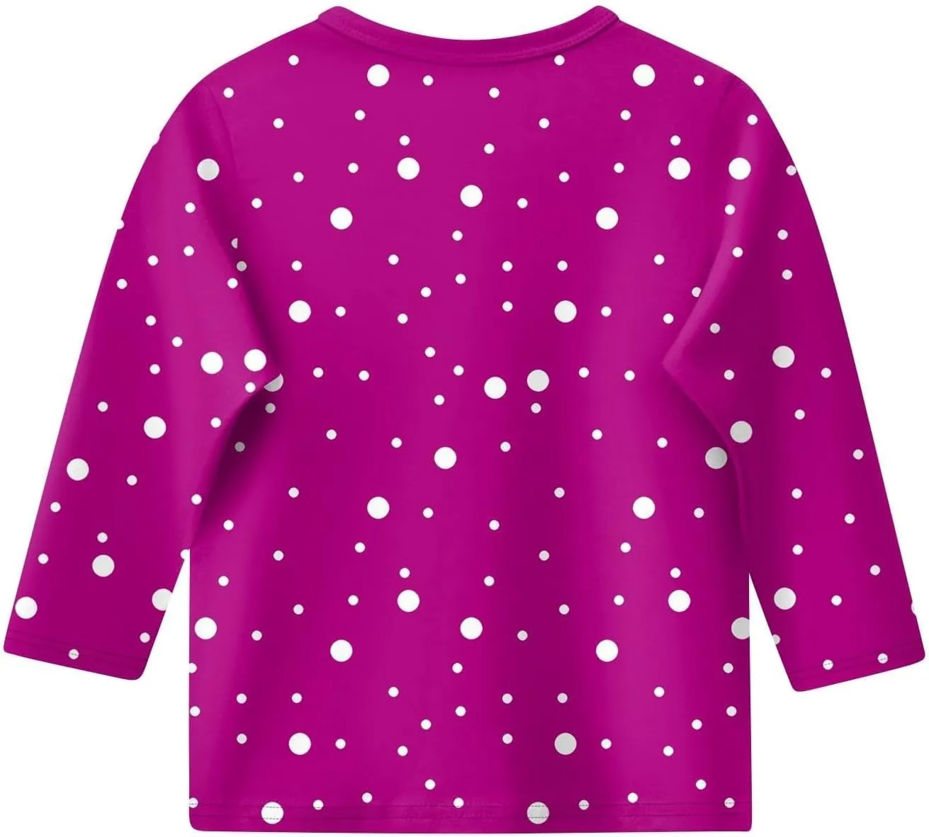 Kids Girls Long Sleeve Shirts Tops Dot Print Soft Crew Neck Tees Blouse Tunic Teen Youth Summer Casual Loose Basic