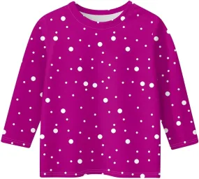 Kids Girls Long Sleeve Shirts Tops Dot Print Soft Crew Neck Tees Blouse Tunic Teen Youth Summer Casual Loose Basic