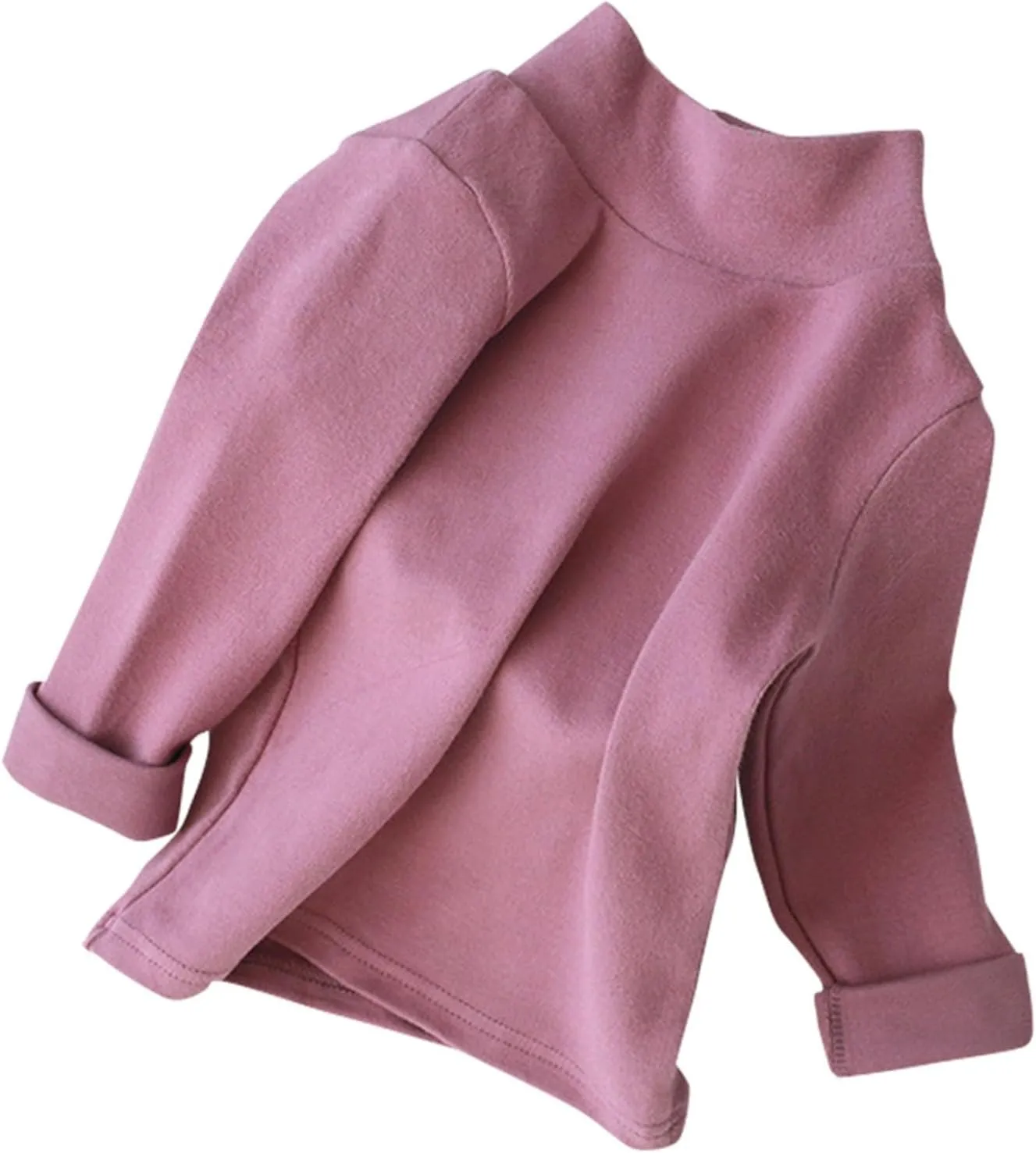 Kids Girls Neck T Shirt Thick Cotton Turtleneck Jumper Long Sleeve Top 213 for Toddler Baby Girl
