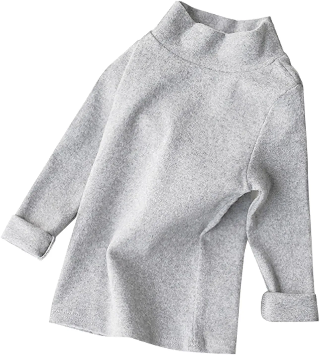 Kids Girls Neck T Shirt Thick Cotton Turtleneck Jumper Long Sleeve Top 213 for Toddler Baby Girl