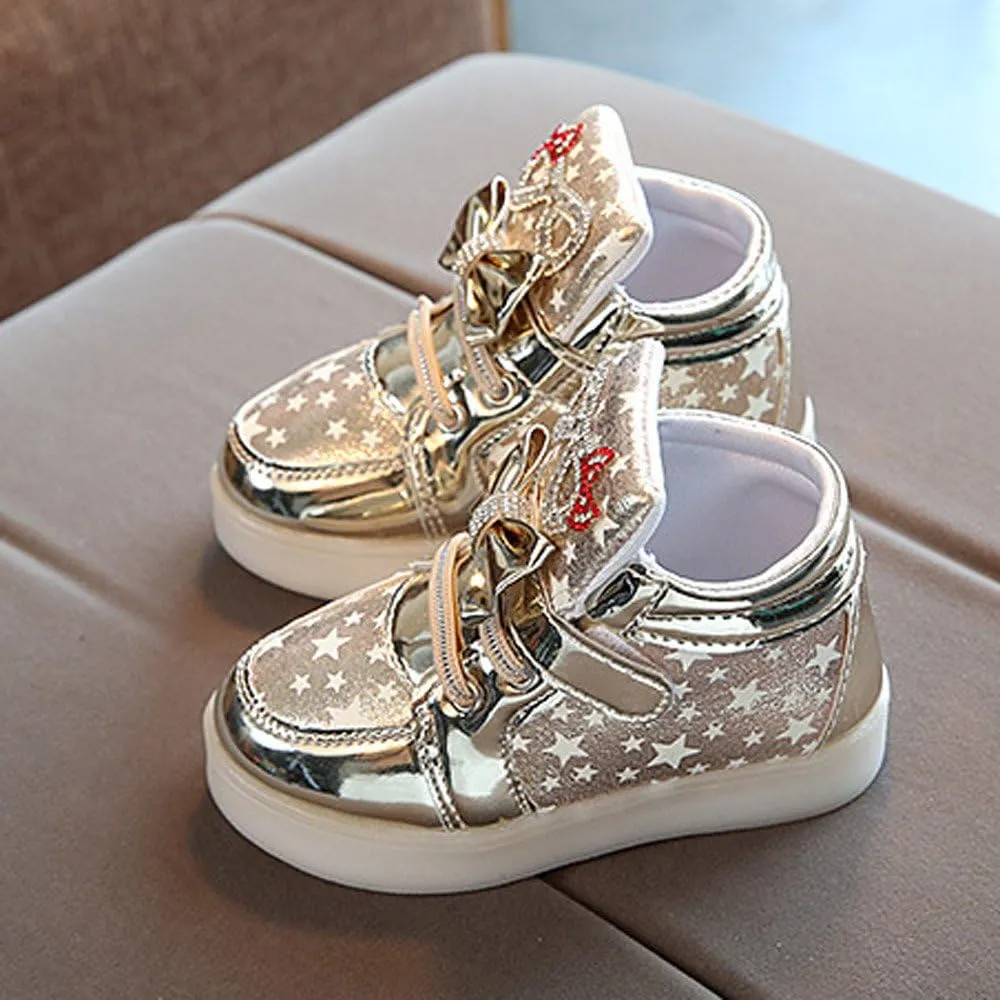 Kids LED Light Up Shoes,WUAI Little Girls Boys Flashing Sneakers Cute Breathable Luminous Walking Shoes