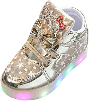 Kids LED Light Up Shoes,WUAI Little Girls Boys Flashing Sneakers Cute Breathable Luminous Walking Shoes