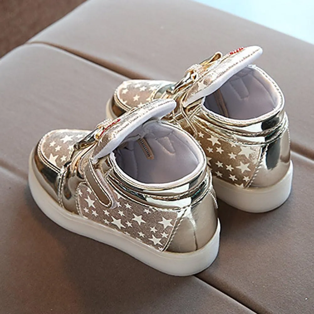 Kids LED Light Up Shoes,WUAI Little Girls Boys Flashing Sneakers Cute Breathable Luminous Walking Shoes