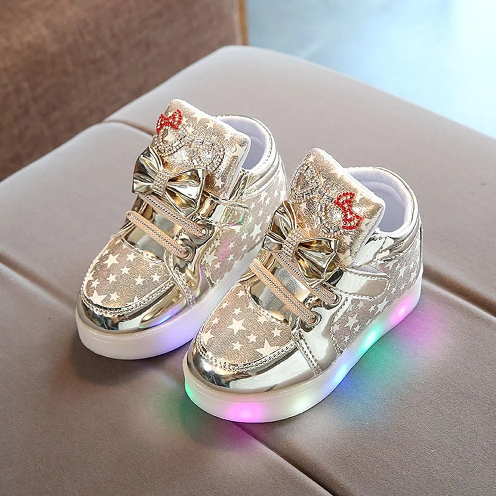 Kids LED Light Up Shoes,WUAI Little Girls Boys Flashing Sneakers Cute Breathable Luminous Walking Shoes