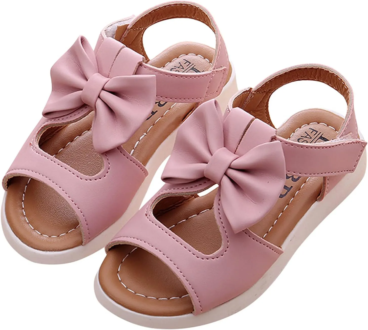 Kids Sandals Sandals Fashion Kids Princess Bowknot Girls Toddler Shoes Summer Flat Children Girl's Shoes (Pink, 8 Toddler)