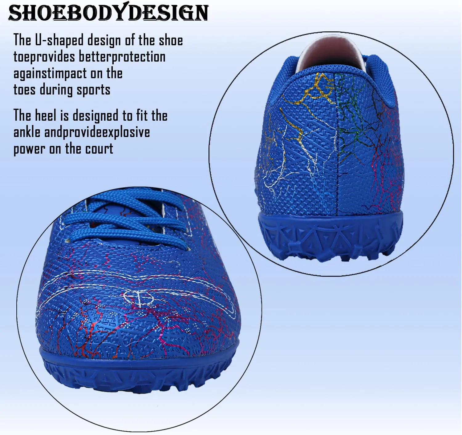 Kids Soccer Boys Girls Turf Soccer Shoes Indoor Outdoor Soccer Youth Trainning Shoes Breathable Casual Athletic Football Shoes