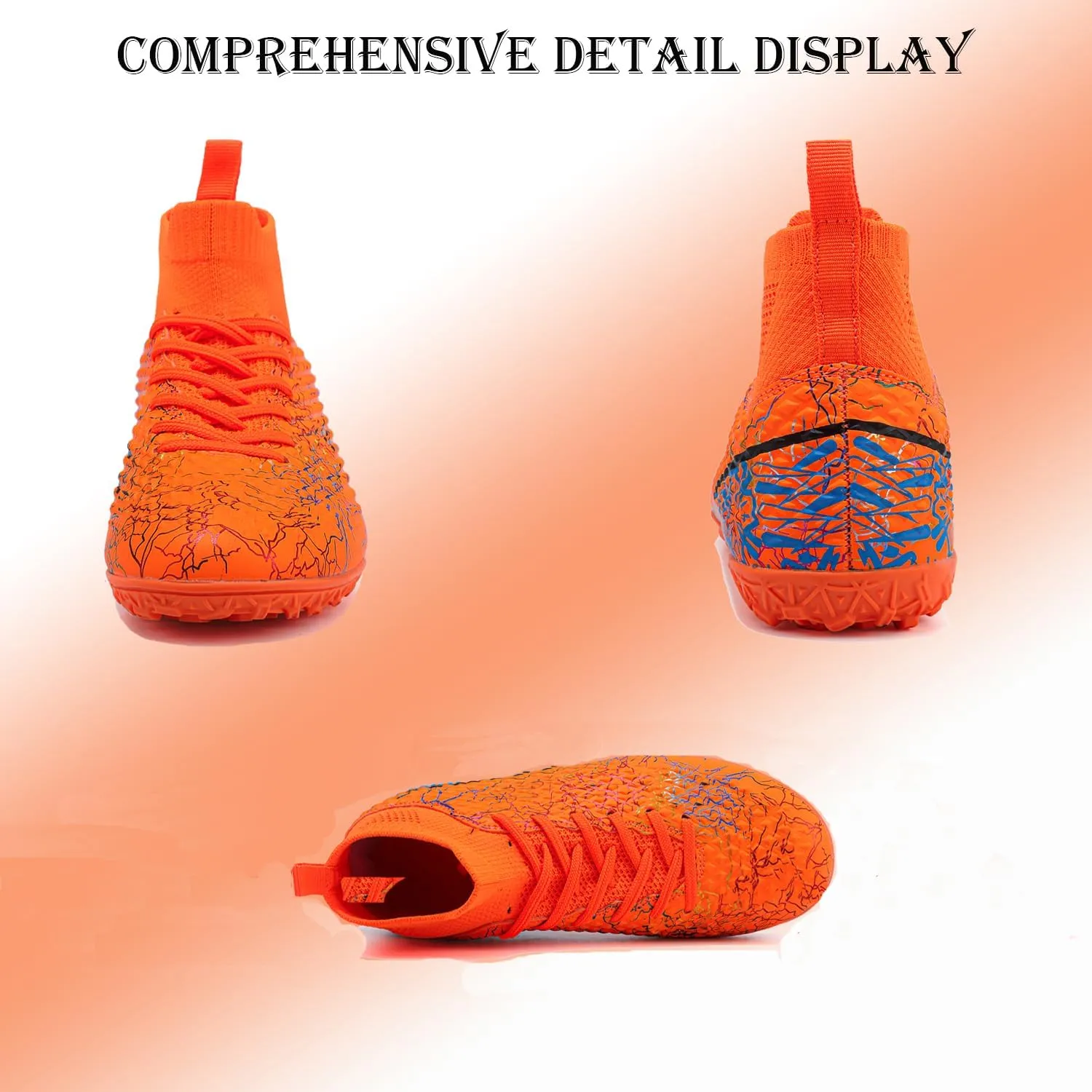 Kids Soccer Boys Girls Turf Soccer Shoes Indoor Outdoor Soccer Youth Trainning Shoes Breathable Casual Athletic Football Shoes