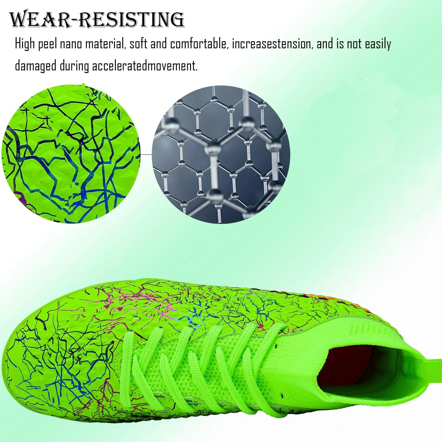 Kids Soccer Boys Girls Turf Soccer Shoes Indoor Outdoor Soccer Youth Trainning Shoes Breathable Casual Athletic Football Shoes