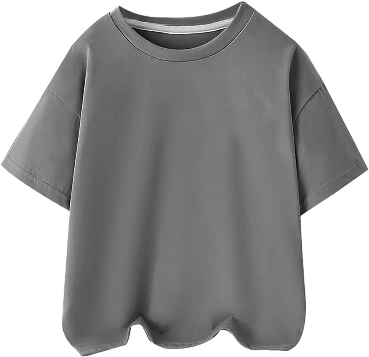 Kids T Shirts for Boys Girls Basic Tees Solid Short Sleeve T-Shirts Crewneck Cotton Casual Tops Toddler Summer Clothes