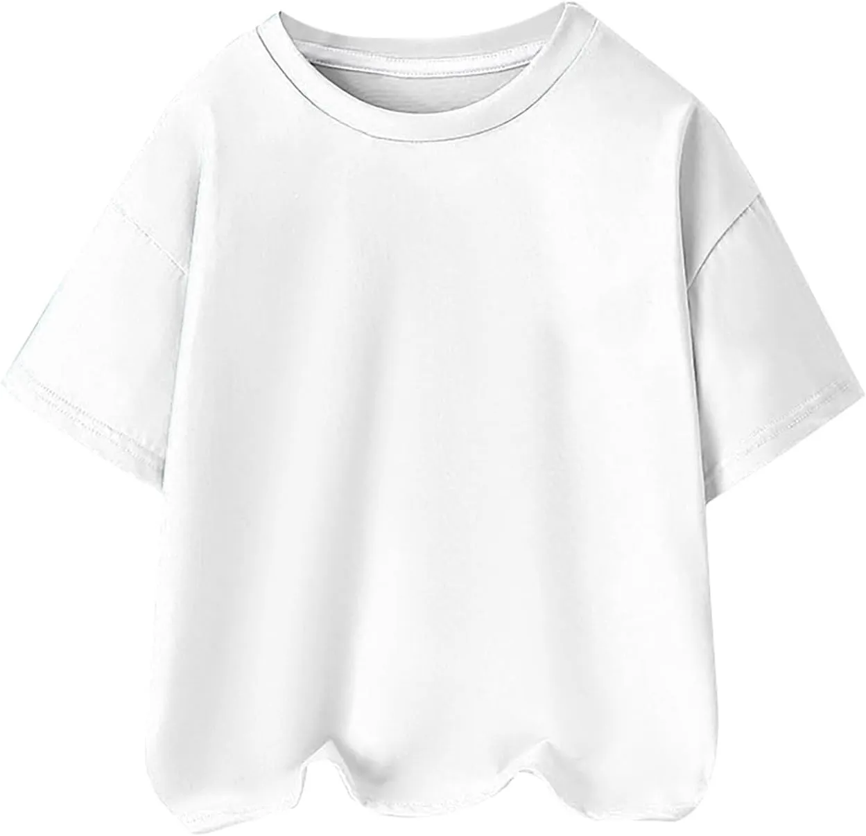 Kids T Shirts for Boys Girls Basic Tees Solid Short Sleeve T-Shirts Crewneck Cotton Casual Tops Toddler Summer Clothes
