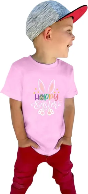 Kids Toddler T Shirts Tops Baby Boys Girls Cartoon Printed Short Sleeve Crewneck T Shirts Tee Clothes 1-7 Years