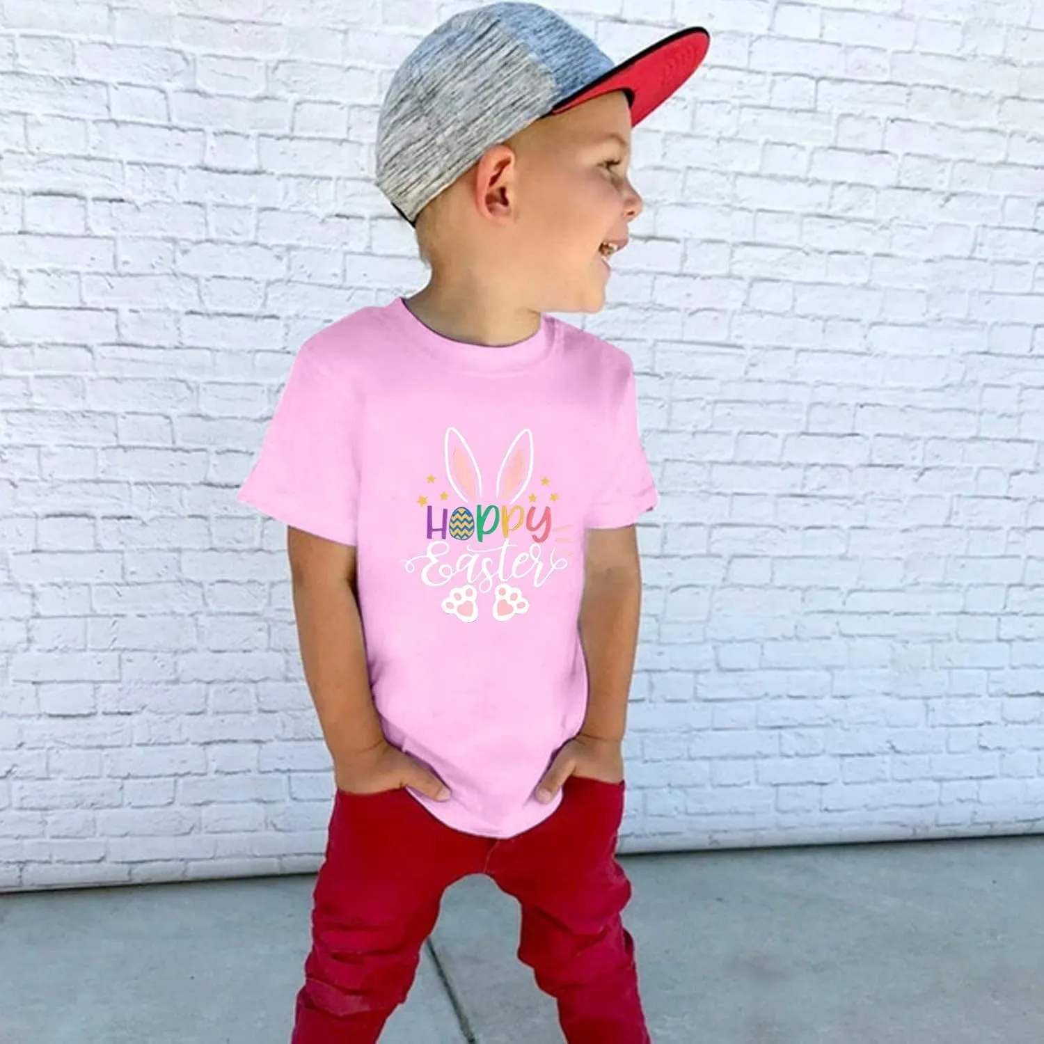 Kids Toddler T Shirts Tops Baby Boys Girls Cartoon Printed Short Sleeve Crewneck T Shirts Tee Clothes 1-7 Years