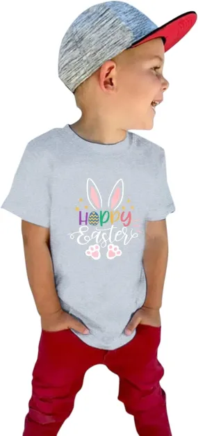 Kids Toddler T Shirts Tops Baby Boys Girls Cartoon Printed Short Sleeve Crewneck T Shirts Tee Clothes 1-7 Years