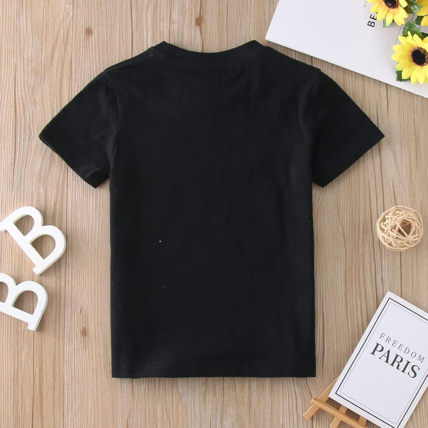 Kids Toddler T Shirts Tops Baby Boys Girls Cartoon Printed Short Sleeve Crewneck T Shirts Tee Clothes 1-7 Years