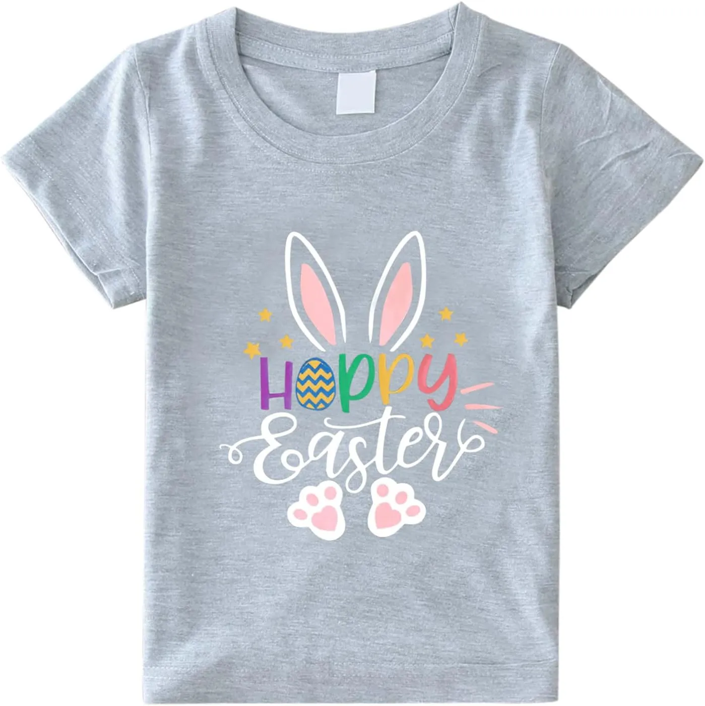 Kids Toddler T Shirts Tops Baby Boys Girls Cartoon Printed Short Sleeve Crewneck T Shirts Tee Clothes 1-7 Years