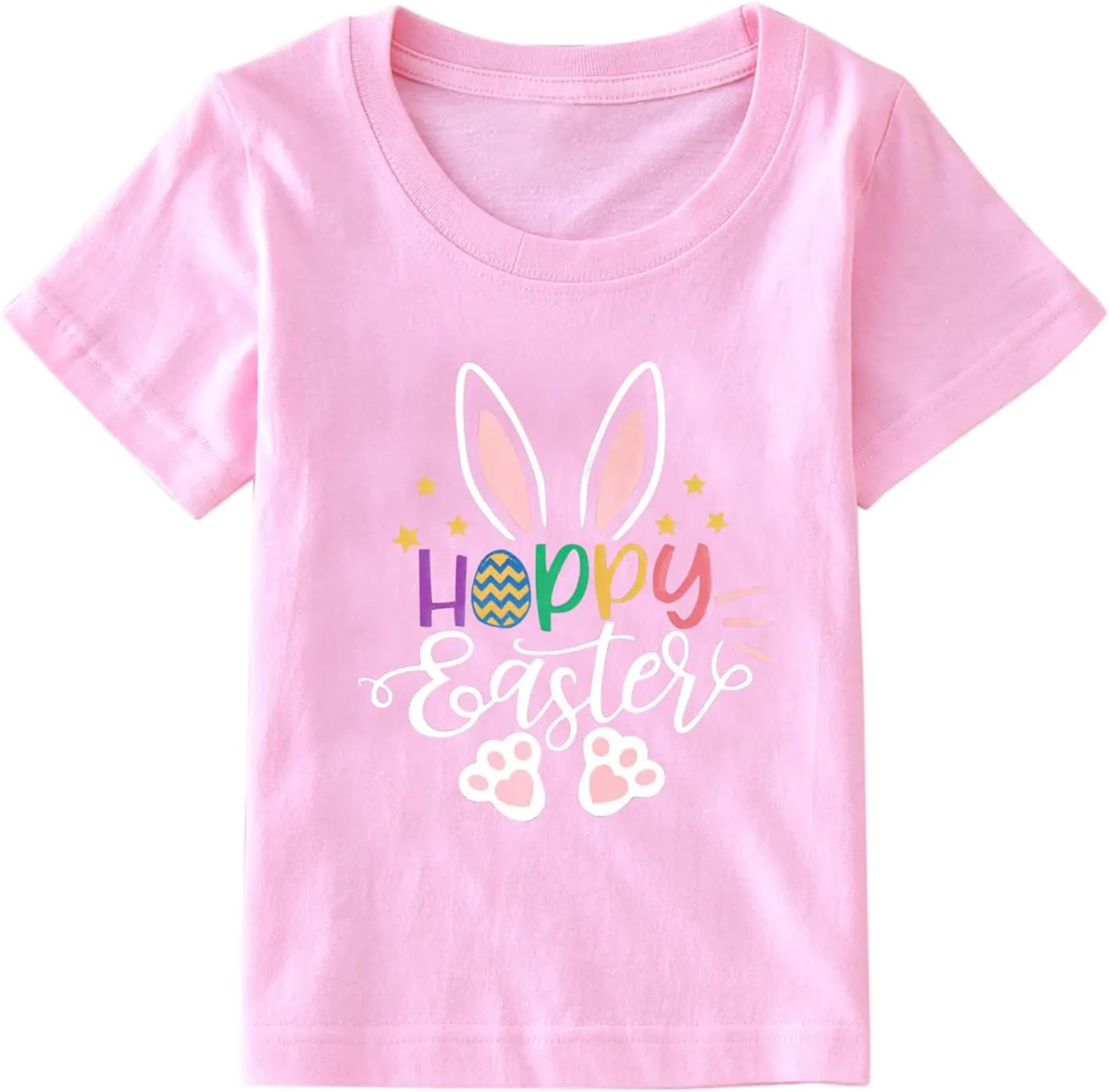 Kids Toddler T Shirts Tops Baby Boys Girls Cartoon Printed Short Sleeve Crewneck T Shirts Tee Clothes 1-7 Years