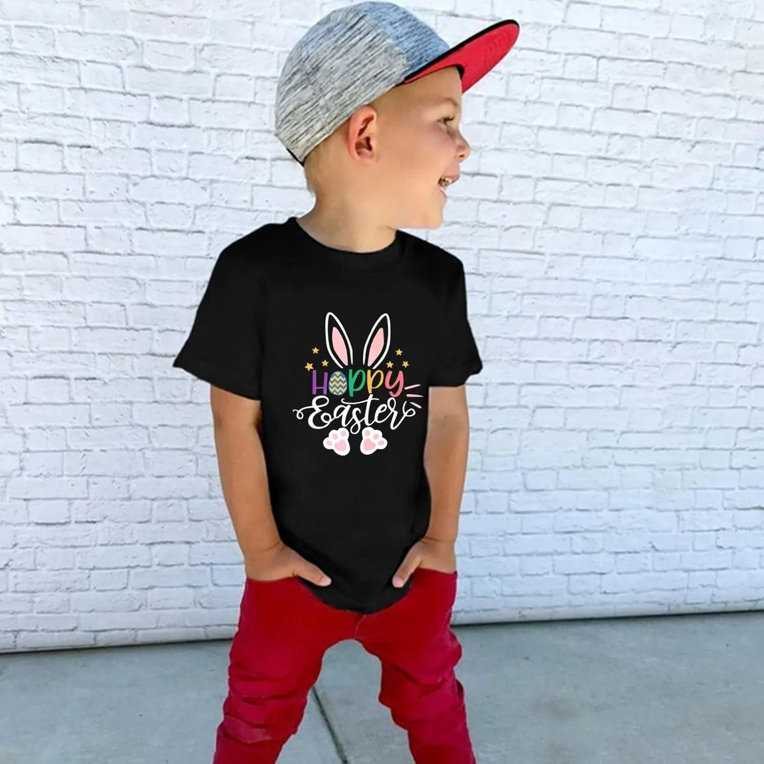 Kids Toddler T Shirts Tops Baby Boys Girls Cartoon Printed Short Sleeve Crewneck T Shirts Tee Clothes 1-7 Years