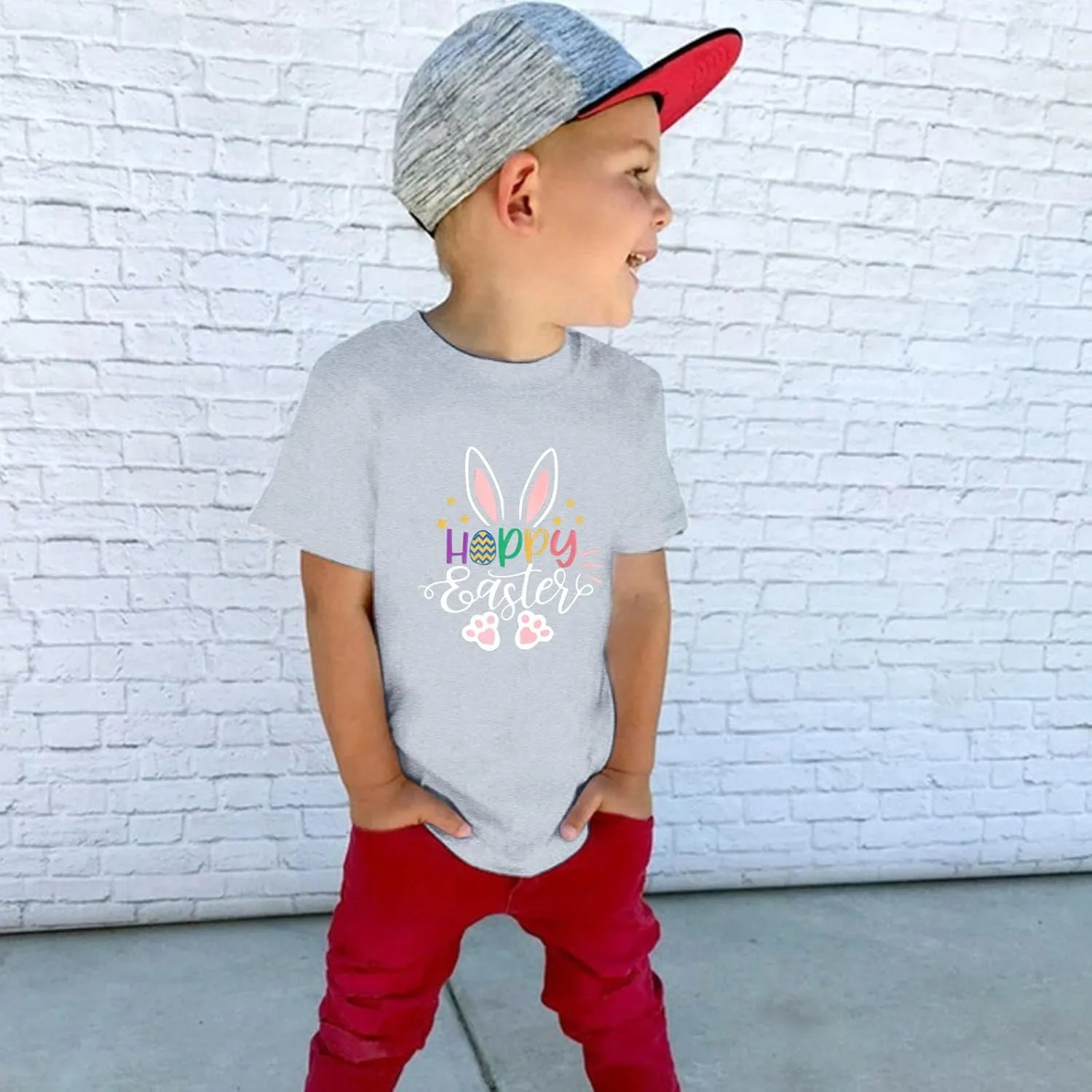 Kids Toddler T Shirts Tops Baby Boys Girls Cartoon Printed Short Sleeve Crewneck T Shirts Tee Clothes 1-7 Years