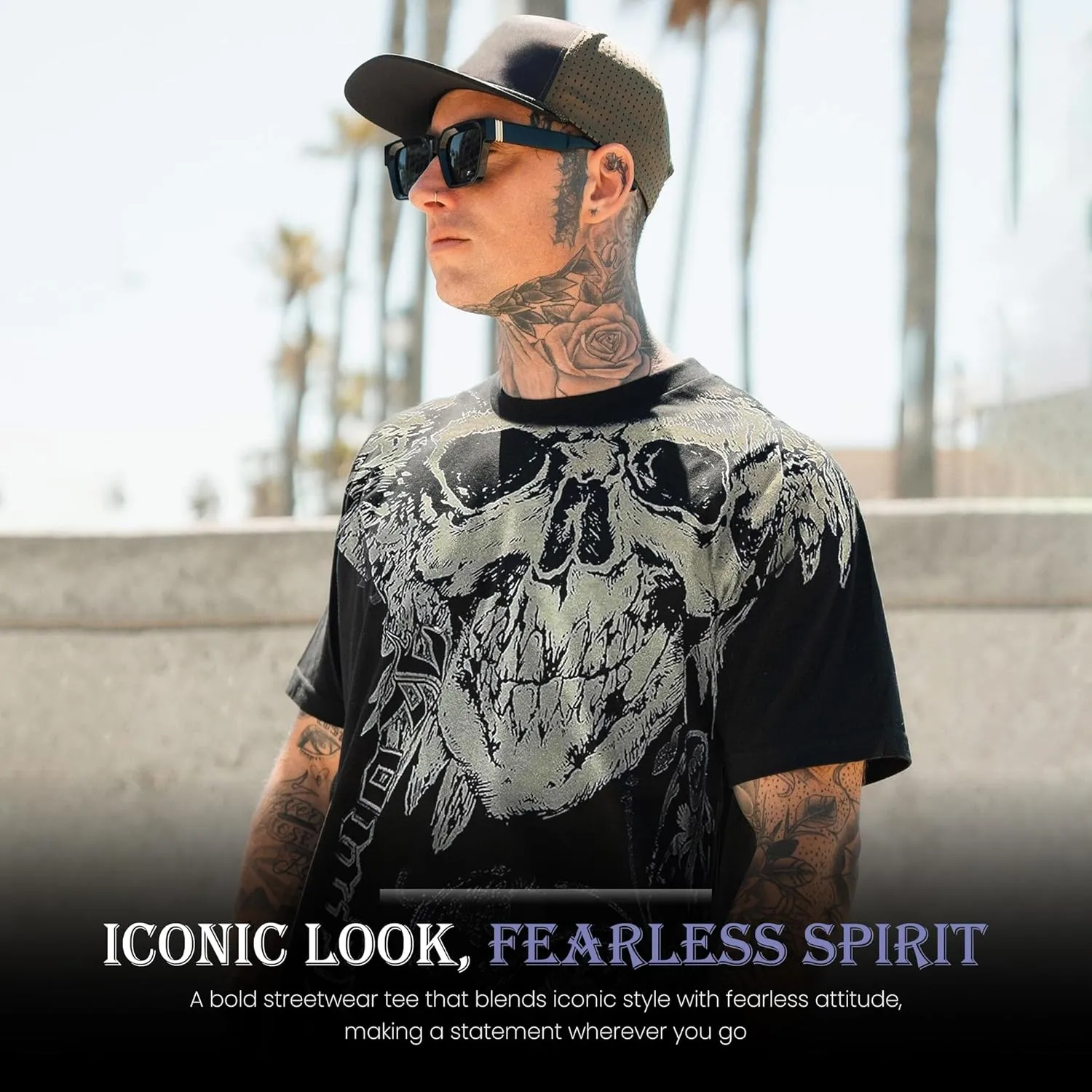 Konflic Graphic tees for Men | MMA Style Crew Neck T-Shirts Half Sleeve Classic | Men's t-Shirts Casual Cotton