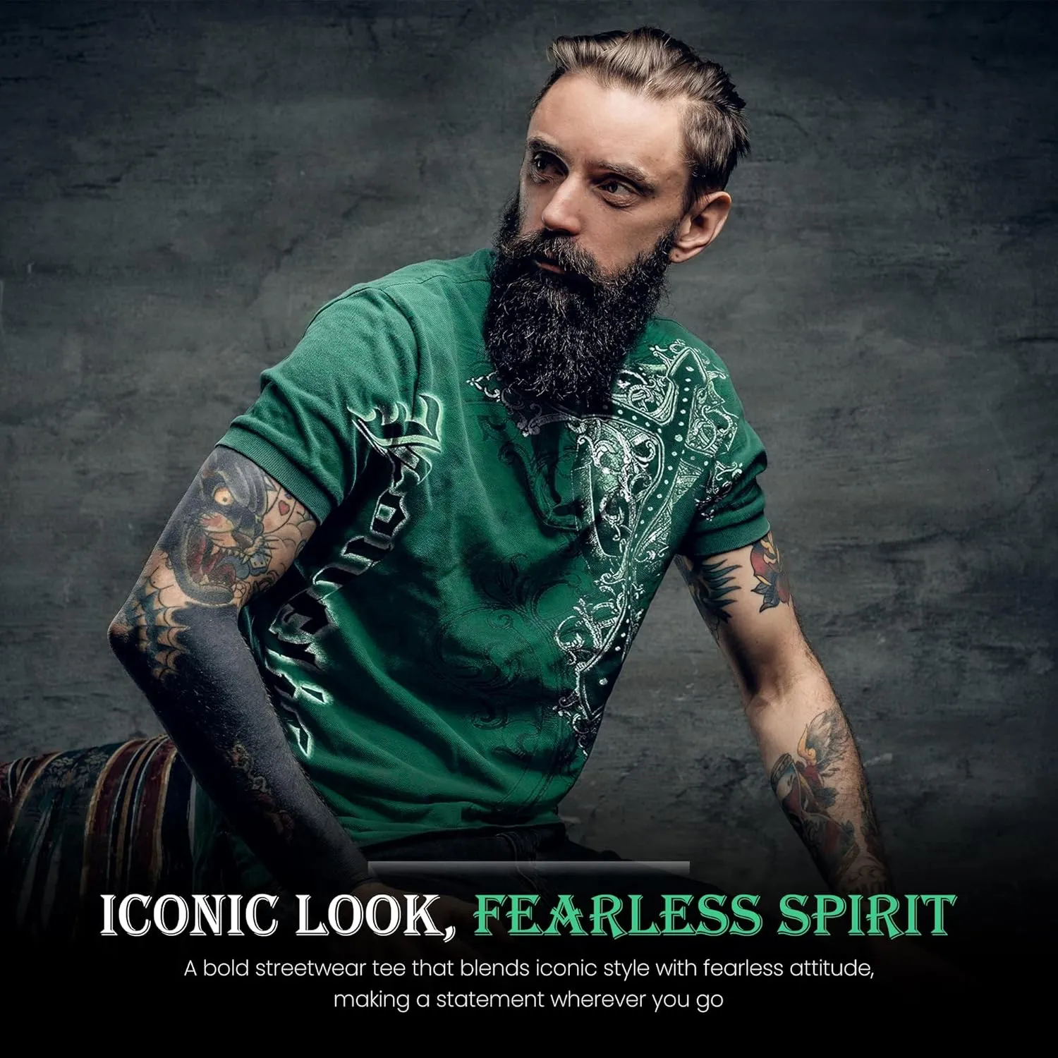 Konflic Graphic tees for Men | MMA Style Crew Neck T-Shirts Half Sleeve Classic | Men's t-Shirts Casual Cotton