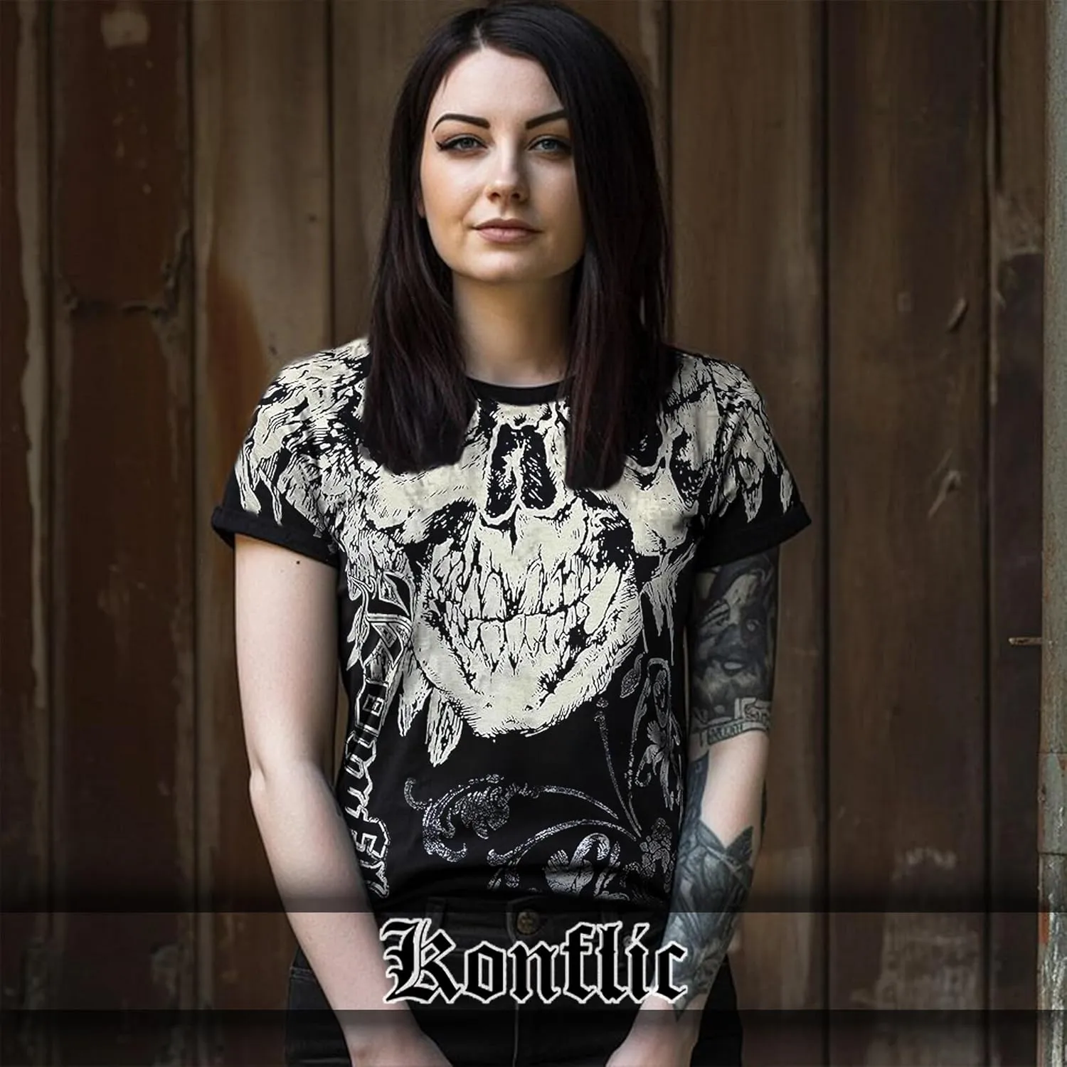 Konflic Graphic tees for Men | MMA Style Crew Neck T-Shirts Half Sleeve Classic | Men's t-Shirts Casual Cotton