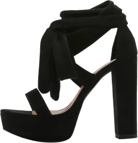 Large Size New Suede Strap High Heels Women's Solid Color Fish Mouth Platform Bag Double Hiking Sandals Women Size 9