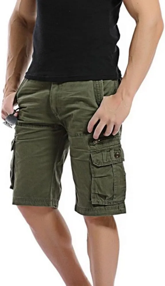 LCMTWX Mens Work Shorts Waist Pant Short Cargo Pant Solid Splice Pocket Drawstring Shorts Fashion Mens Shorts 10 Inch Mens