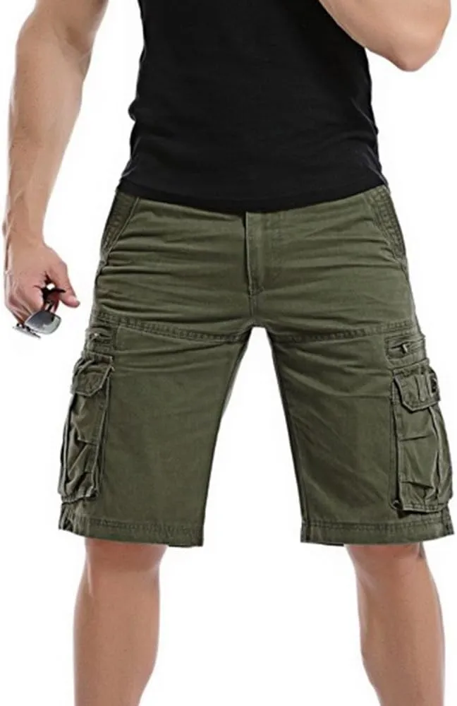 LCMTWX Mens Work Shorts Waist Pant Short Cargo Pant Solid Splice Pocket Drawstring Shorts Fashion Mens Shorts 10 Inch Mens
