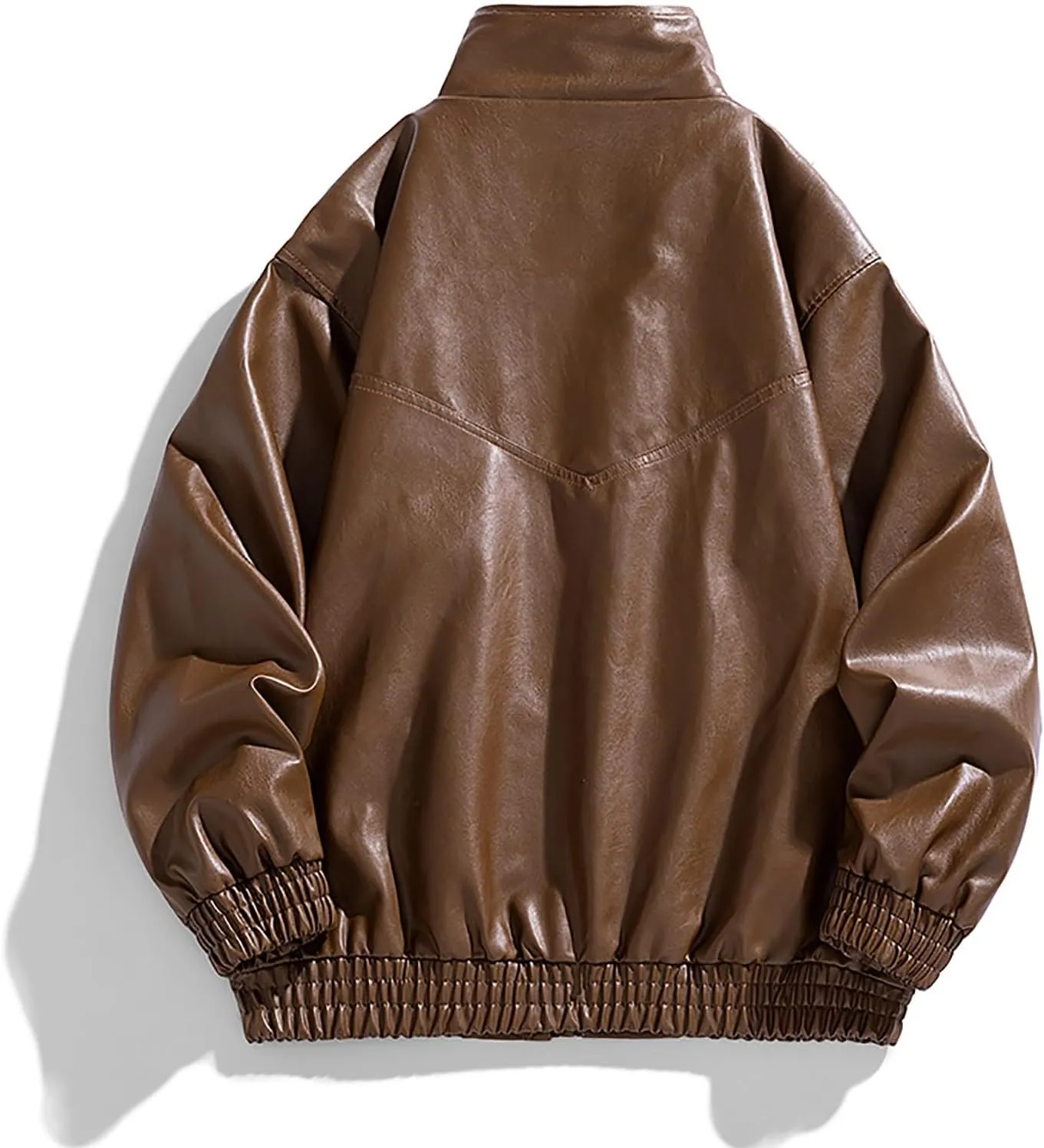 Leather Jacket Men Turn Down Collar Jacket Vintage Faux Leather Jacket Windbreaker Motorcycle Jacket Winter Coats
