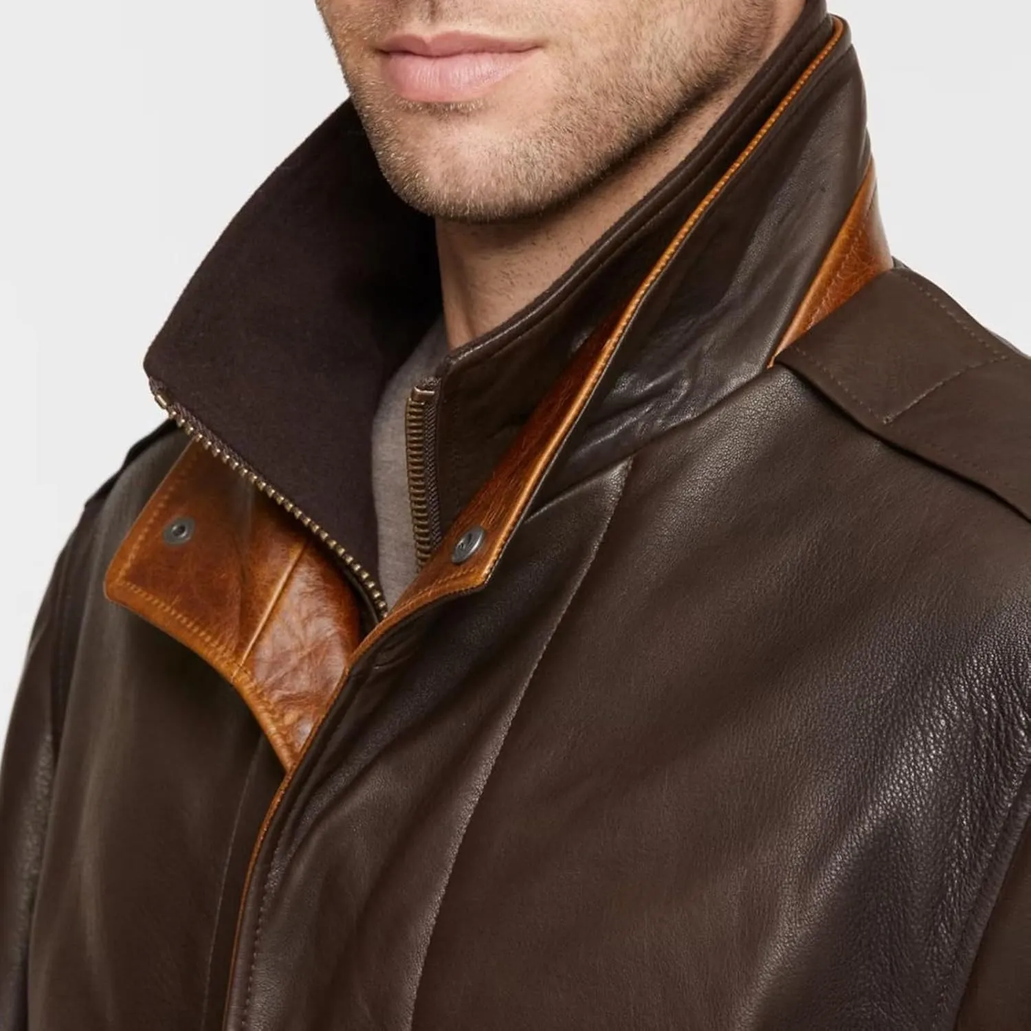 Leather Jacket Mens Club Coat Vintage Autumn Winter Men Jacket Collar Men's Coats Jackets Mens Jacket Lightweight