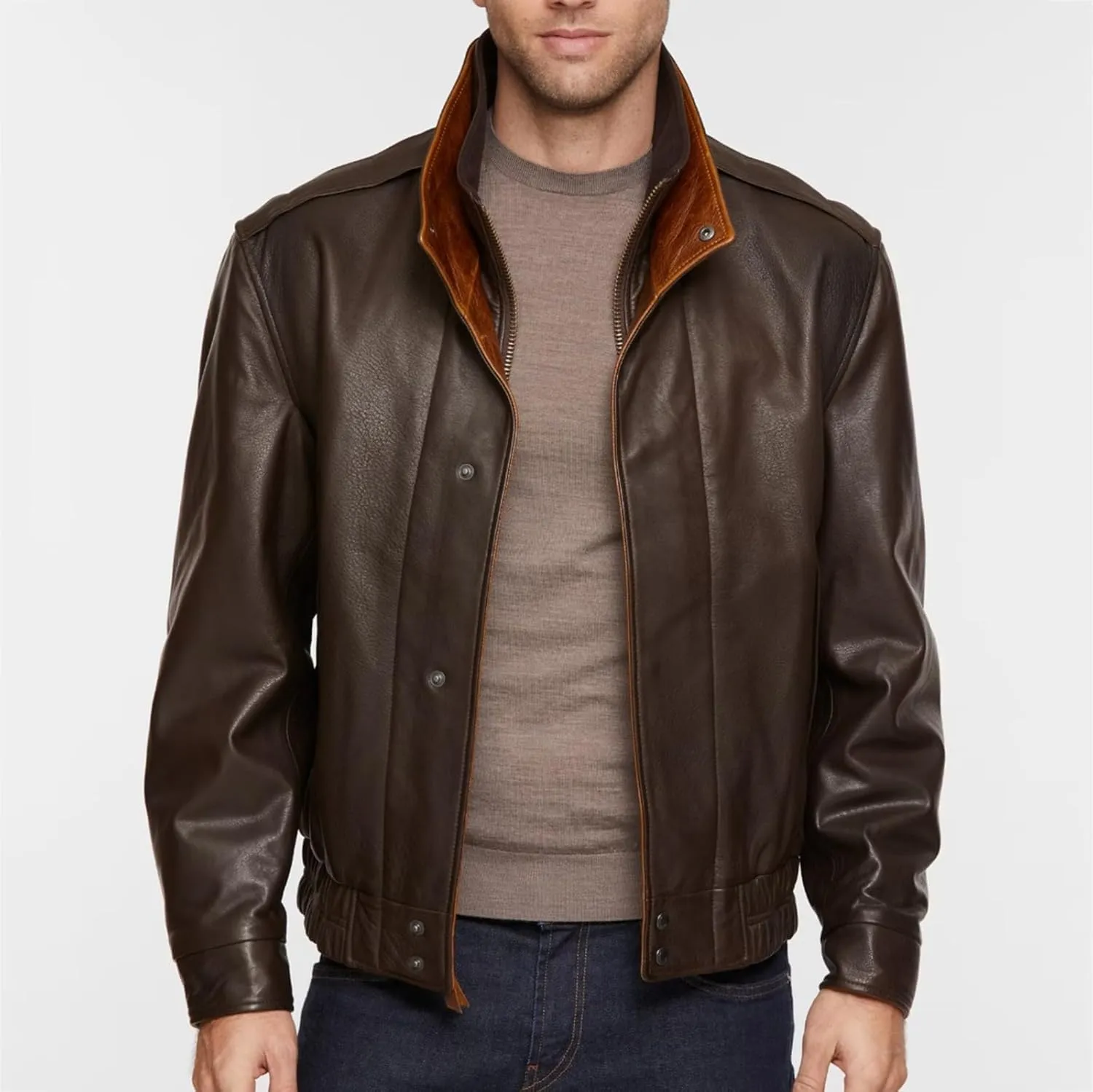 Leather Jacket Mens Club Coat Vintage Autumn Winter Men Jacket Collar Men's Coats Jackets Mens Jacket Lightweight