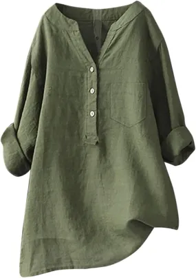 Linen Blouses Button Shirts Top Shirts Women Shirts Linen Shirts for Women 2024 Linen Shirts for Women Linen Shirts