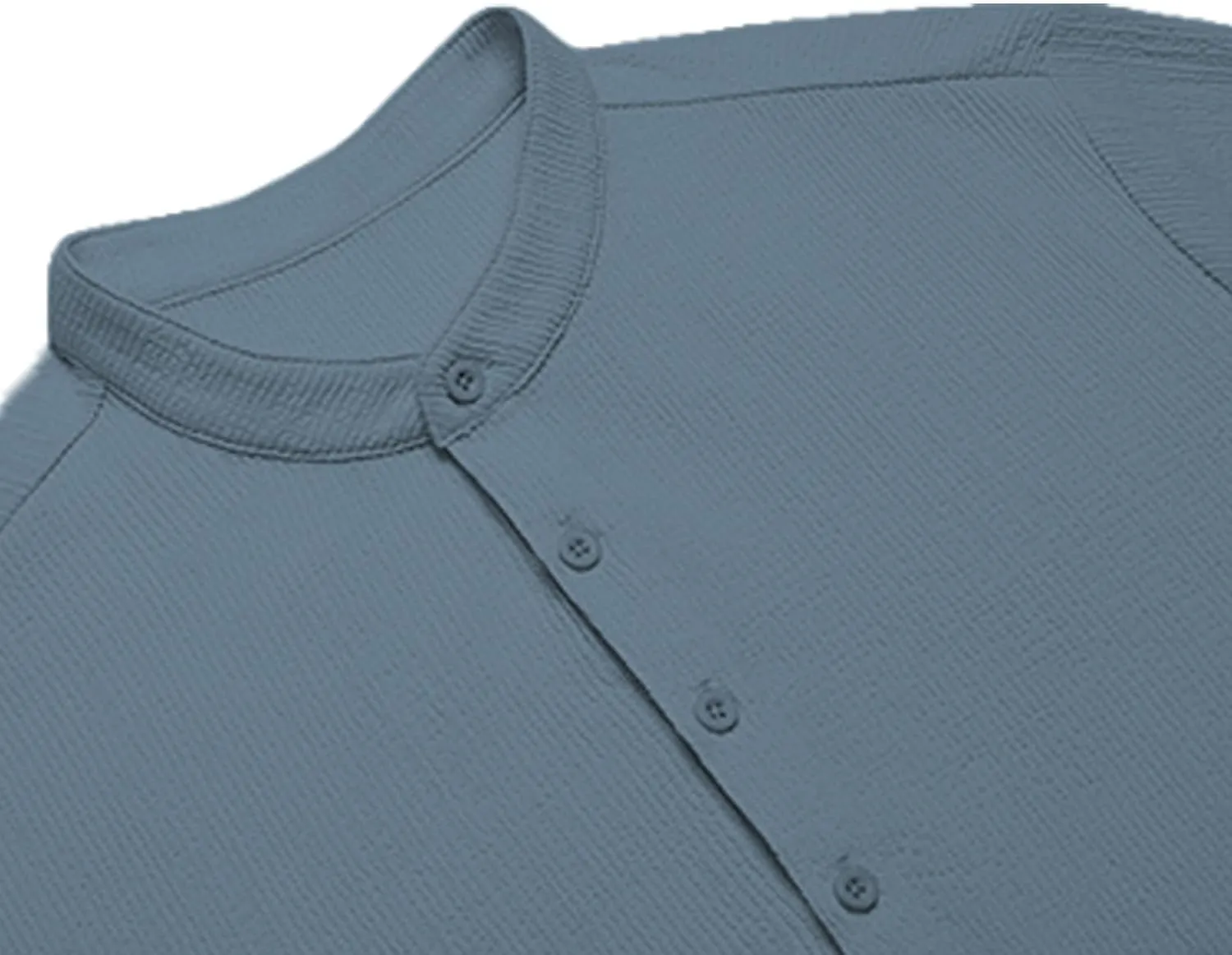 Linen Shirts Men Quick Dry Breathable Wrinkled Short Sleeve Henley Shirt Stylish Solid Color Loose Collared T-Shirts