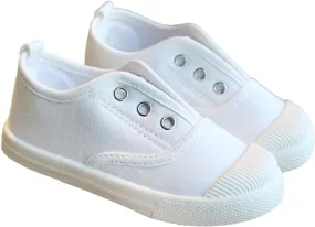 Little Boys Girls Canvas Sneakers Canvas Low Top Breathable Shoes Lace up Non Slip Soft Casual Walking Shoes