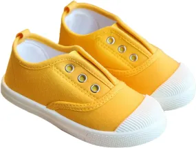 Little Boys Girls Canvas Sneakers Canvas Low Top Breathable Shoes Lace up Non Slip Soft Casual Walking Shoes