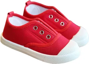 Little Boys Girls Canvas Sneakers Canvas Low Top Breathable Shoes Lace up Non Slip Soft Casual Walking Shoes