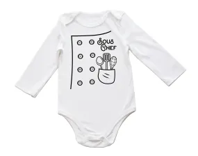 Little Cook Baby Bodysuit Kids Girl Boy SOUS CHEF Shirts Chef Onesie Family Baking Buddy Kitchen Helper Gift for Baker (0-6 Months, Long Sleeve Bodysuit)