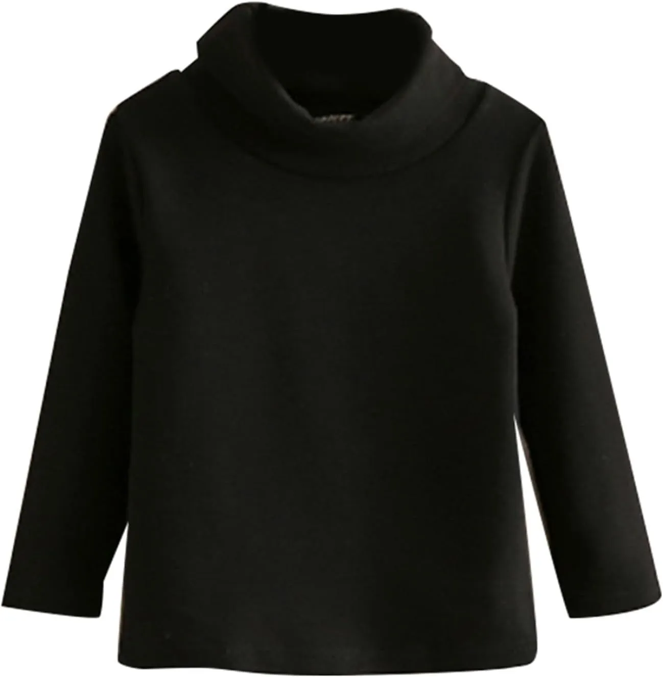 Little Girls Long Sleeve Tee Shirts Soft Turtleneck Pullover Slim Stretchy Tops Boys Girls Casual Tops