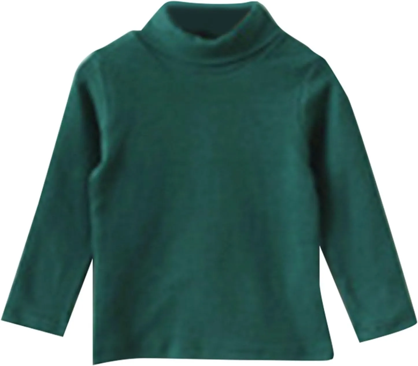 Little Girls Long Sleeve Tee Shirts Soft Turtleneck Pullover Slim Stretchy Tops Boys Girls Casual Tops