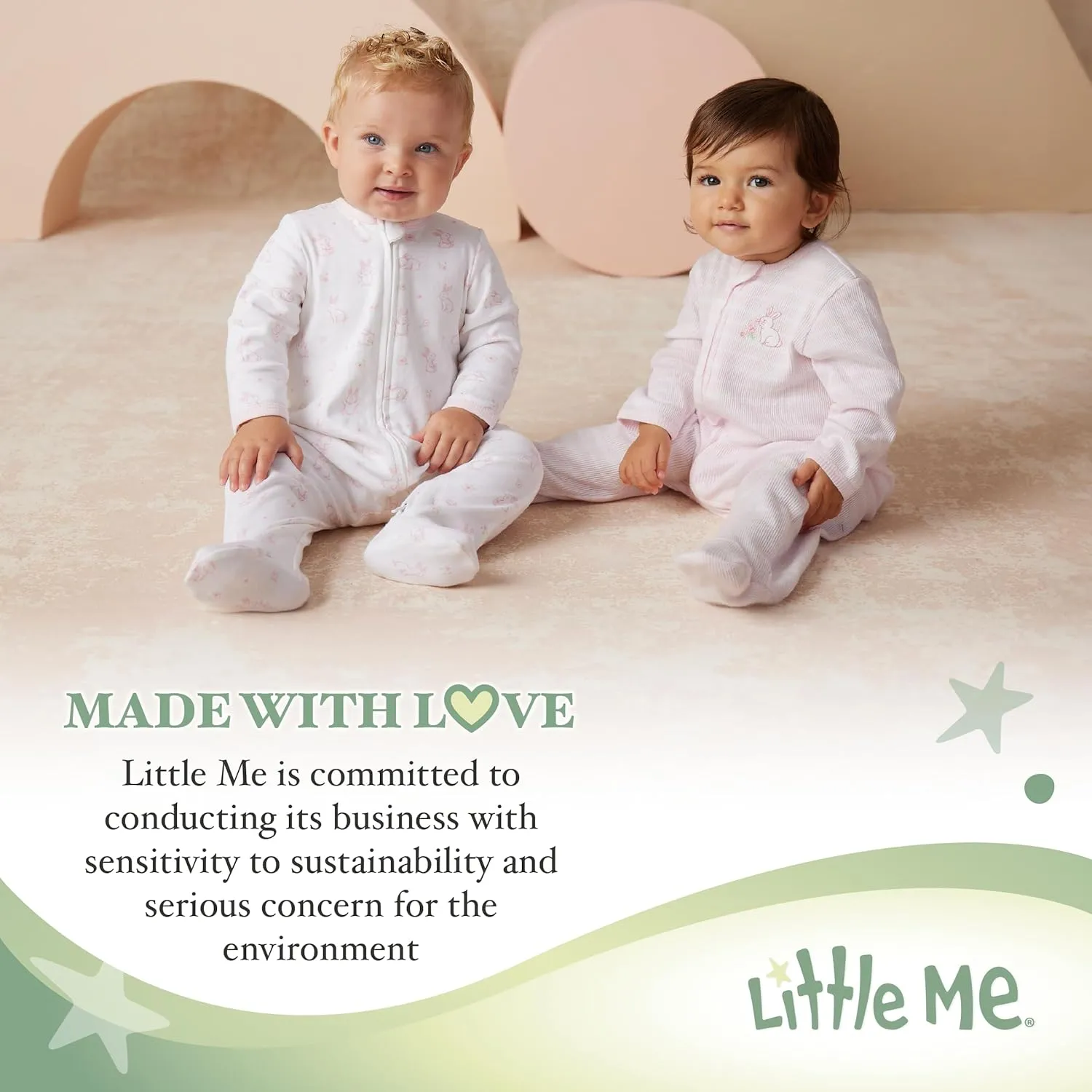 Little Me Baby Girls' 3-Pack 100% Cotton Scratch Free Tag Bodysuits