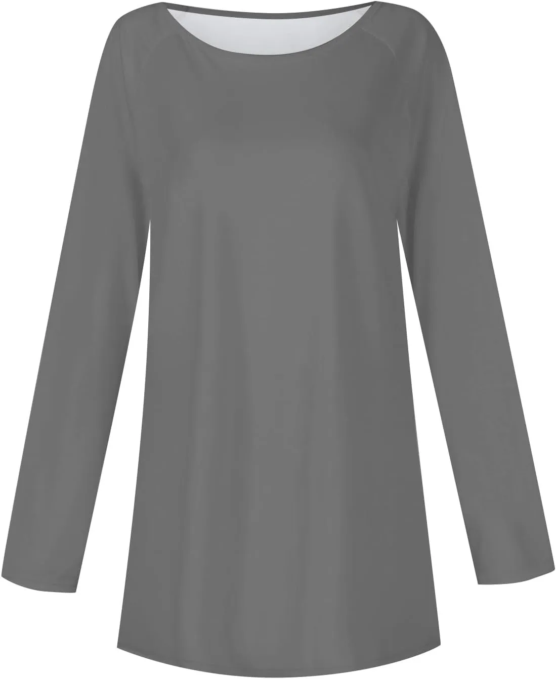 Long Sleeve Shirts for Women Fall Stylish Crew Neck Womens Blouses Tunic Lightweight Plus Size Graphic Tees for Women