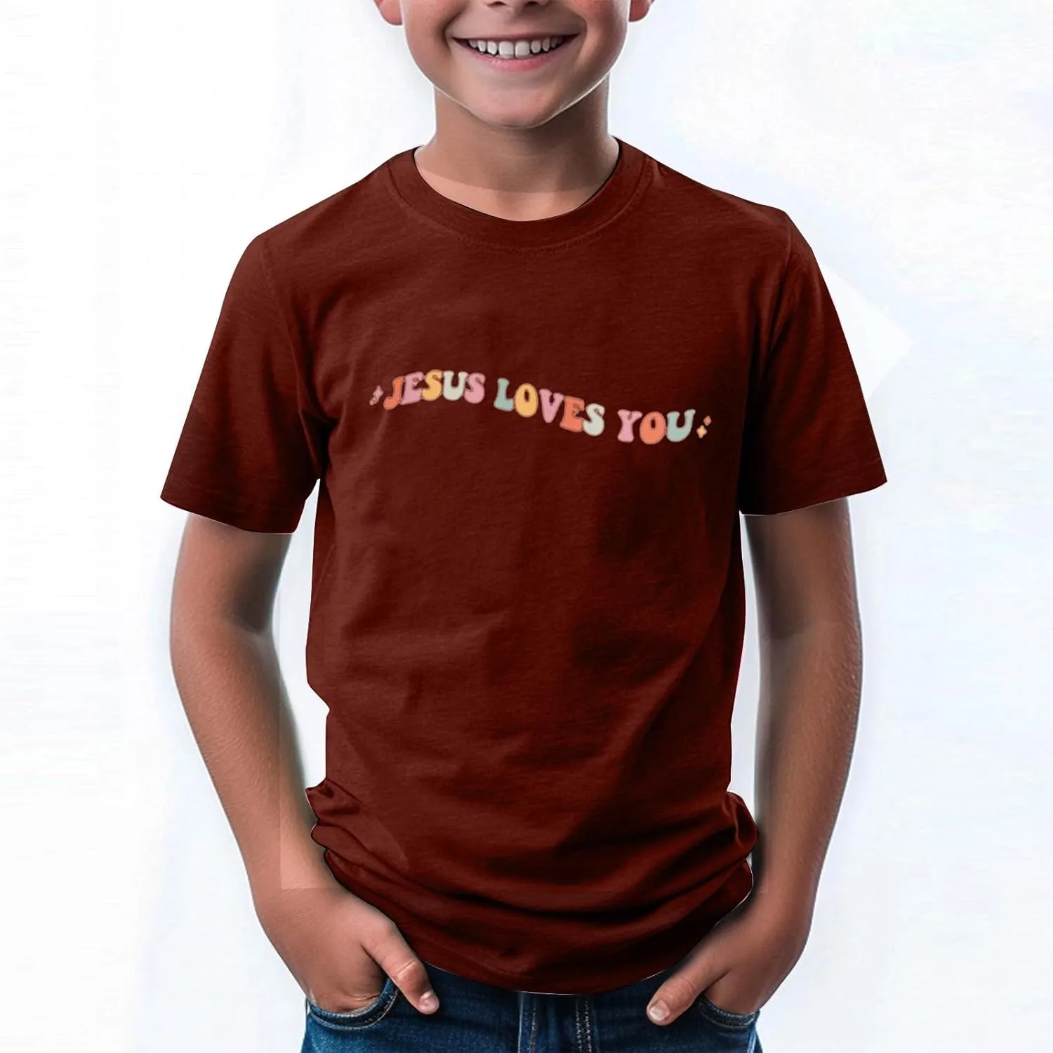 Love Like Jesus Religious God Christian Vintage Retro T-Shirt Boys Girls Kids Jesus Clothes for Girls