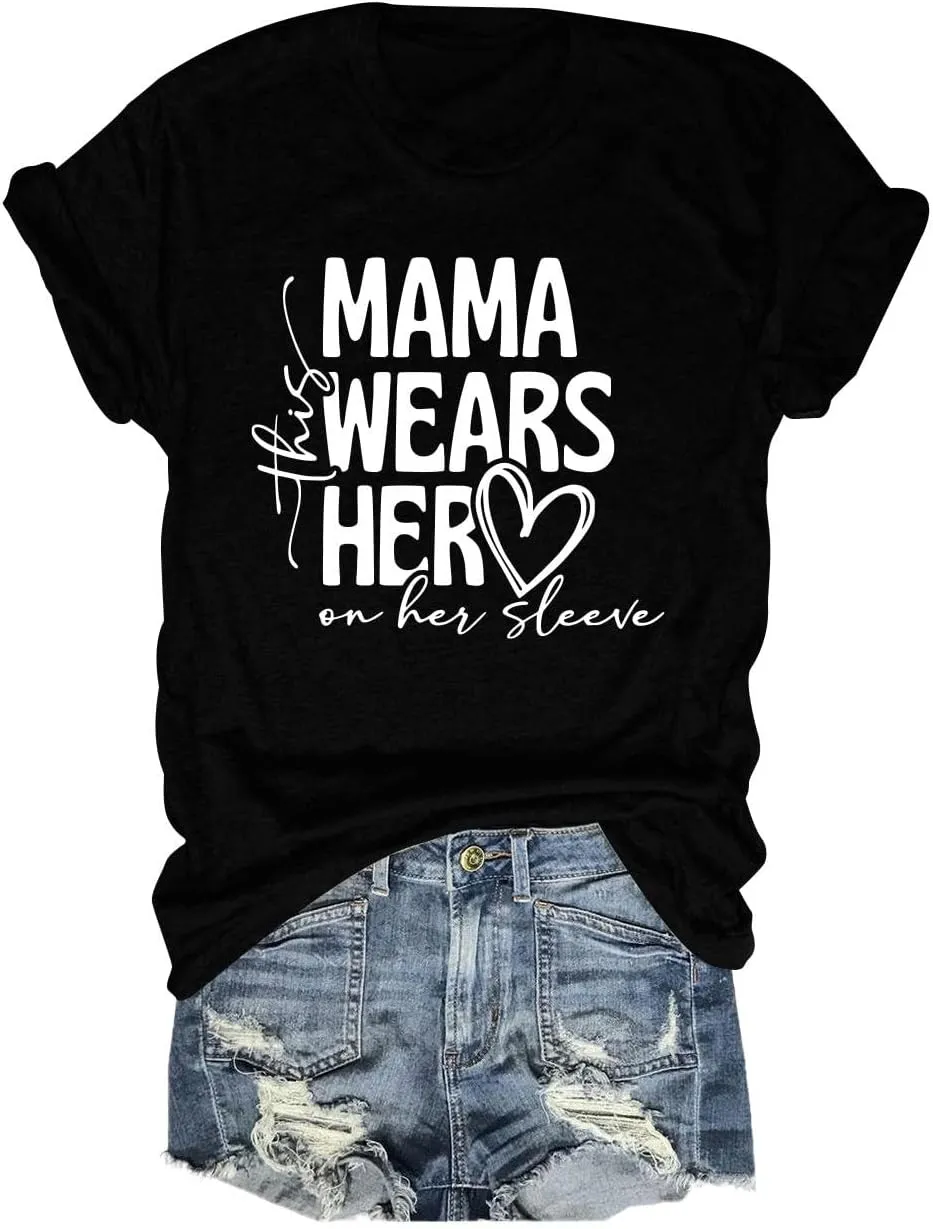 Mama Shirt Funny Mom Shirt Mama Letter Printed Love Graphic Shirts Momma Shirt Mom Life Tshirts