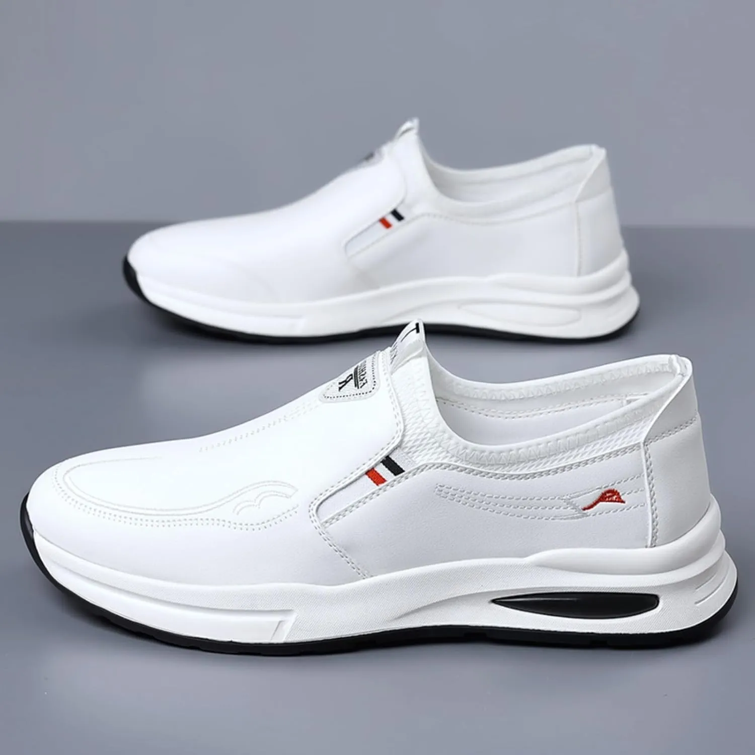 Men Casual Business Shoes Slip - on Adjustable Loafers Leather for Driving Working Walking Party Formal Oxfords