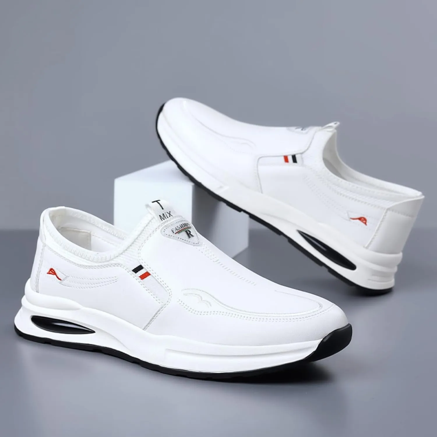Men Casual Business Shoes Slip - on Adjustable Loafers Leather for Driving Working Walking Party Formal Oxfords