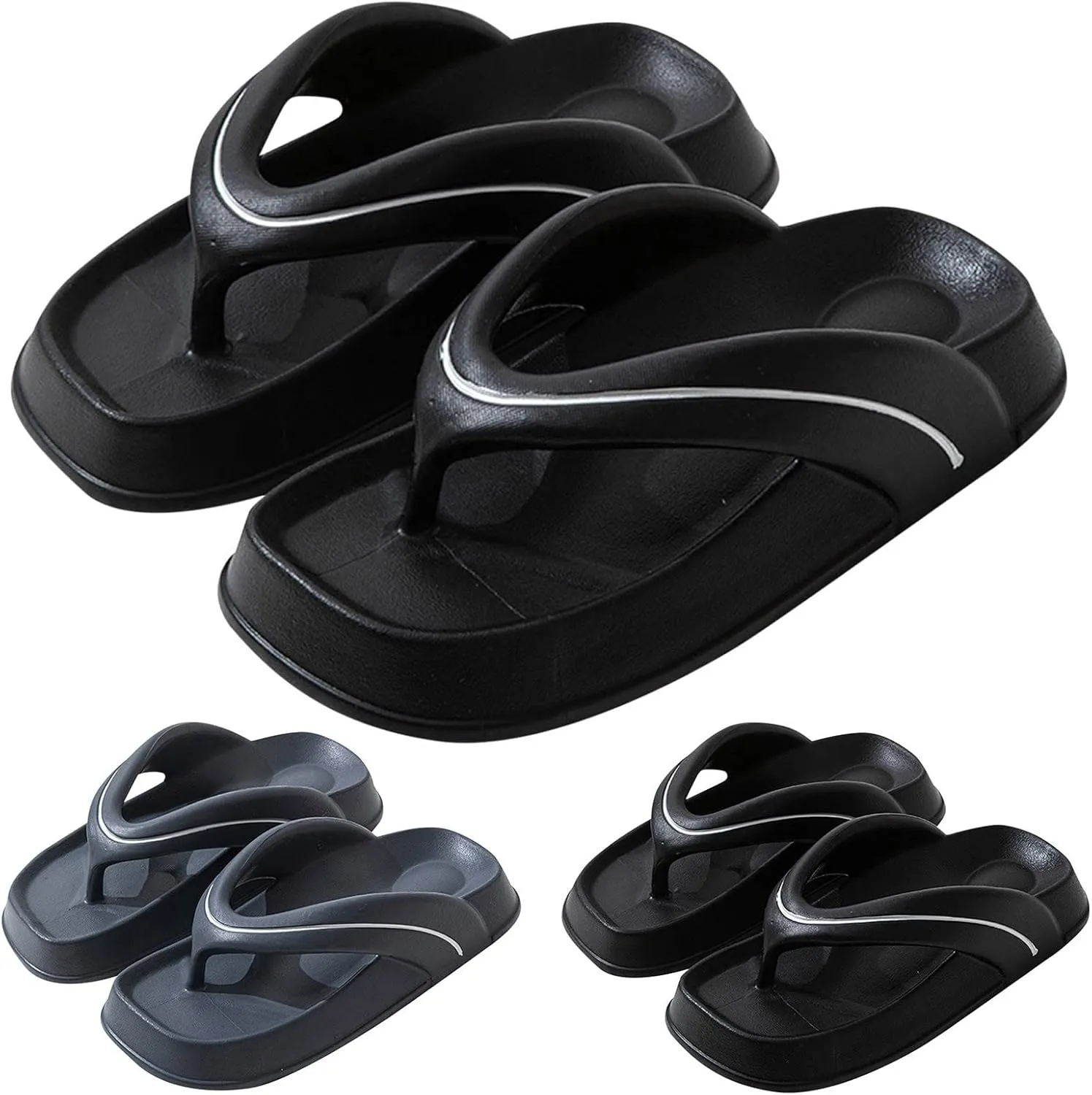 Men Flip Flops Fashionable Color Matching Slippers Indoor and Outdoor Comfortable Thick Soled Light Non Men Sandals