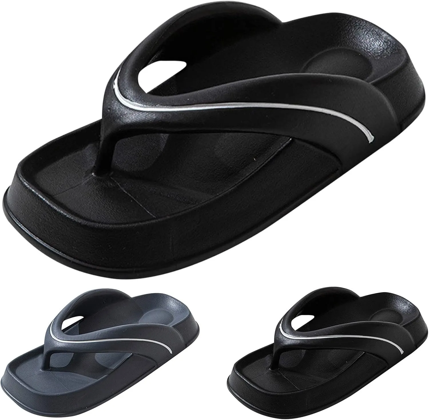 Men Flip Flops Fashionable Color Matching Slippers Indoor and Outdoor Comfortable Thick Soled Light Non Men Sandals