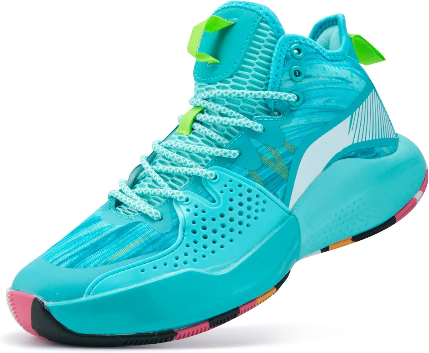 Men Graffiti Basketball Shoes High-Top Sports Shoes Anti-Slip Rubber Soles Indoor Outdoor Sports Running Training Streetwear