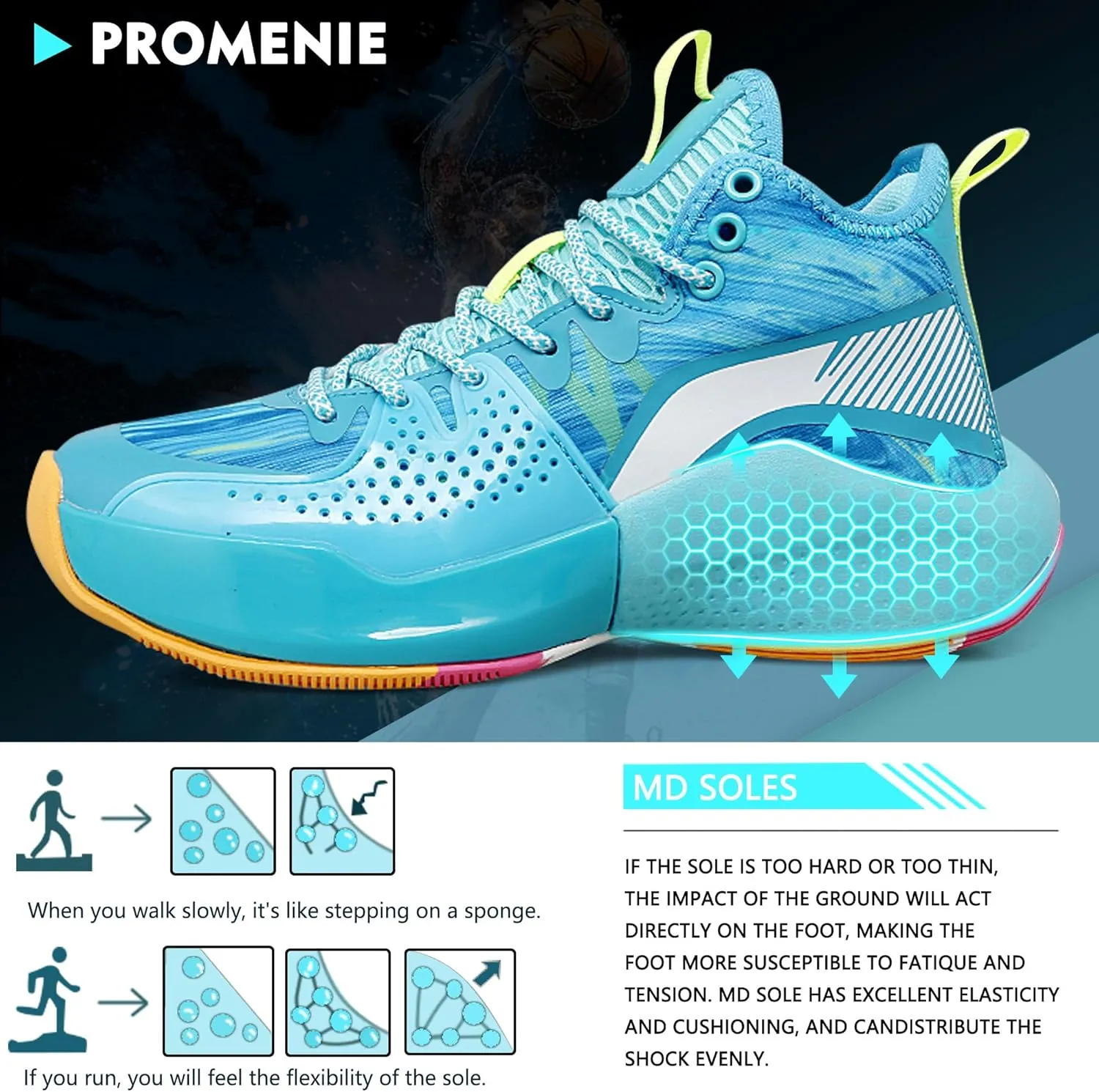 Men Graffiti Basketball Shoes High-Top Sports Shoes Anti-Slip Rubber Soles Indoor Outdoor Sports Running Training Streetwear