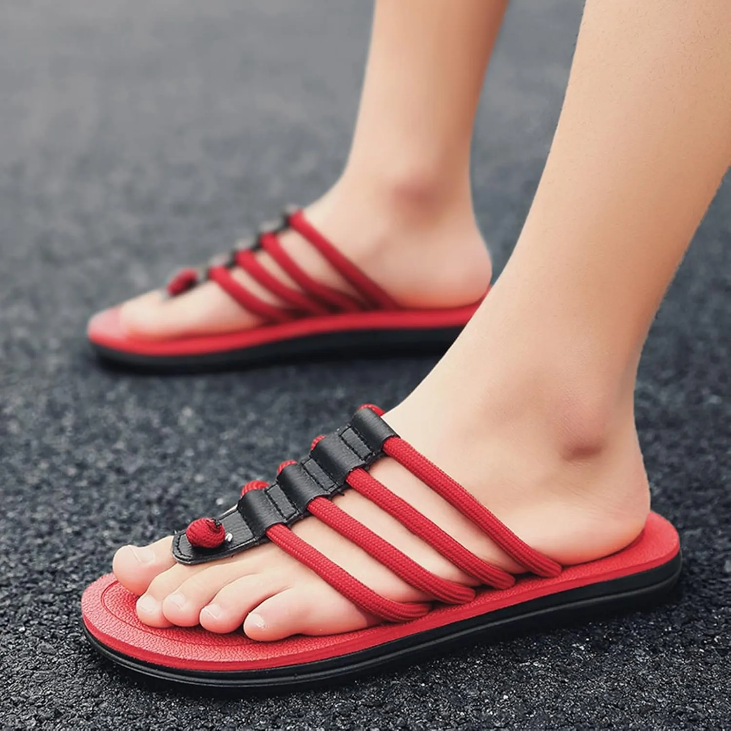 Men Sandals Flip Flops Fashion Casual Personality Slippers Comfortable Wear Breathable Slippers Flip Flops Shoes